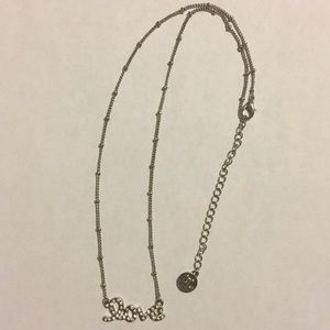 Silver "love" necklace